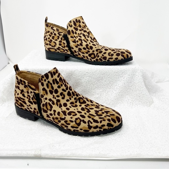 Dr. Scholl’s Rate Ankle Bootie Lepard tan/black shoes. - Picture 10 of 10